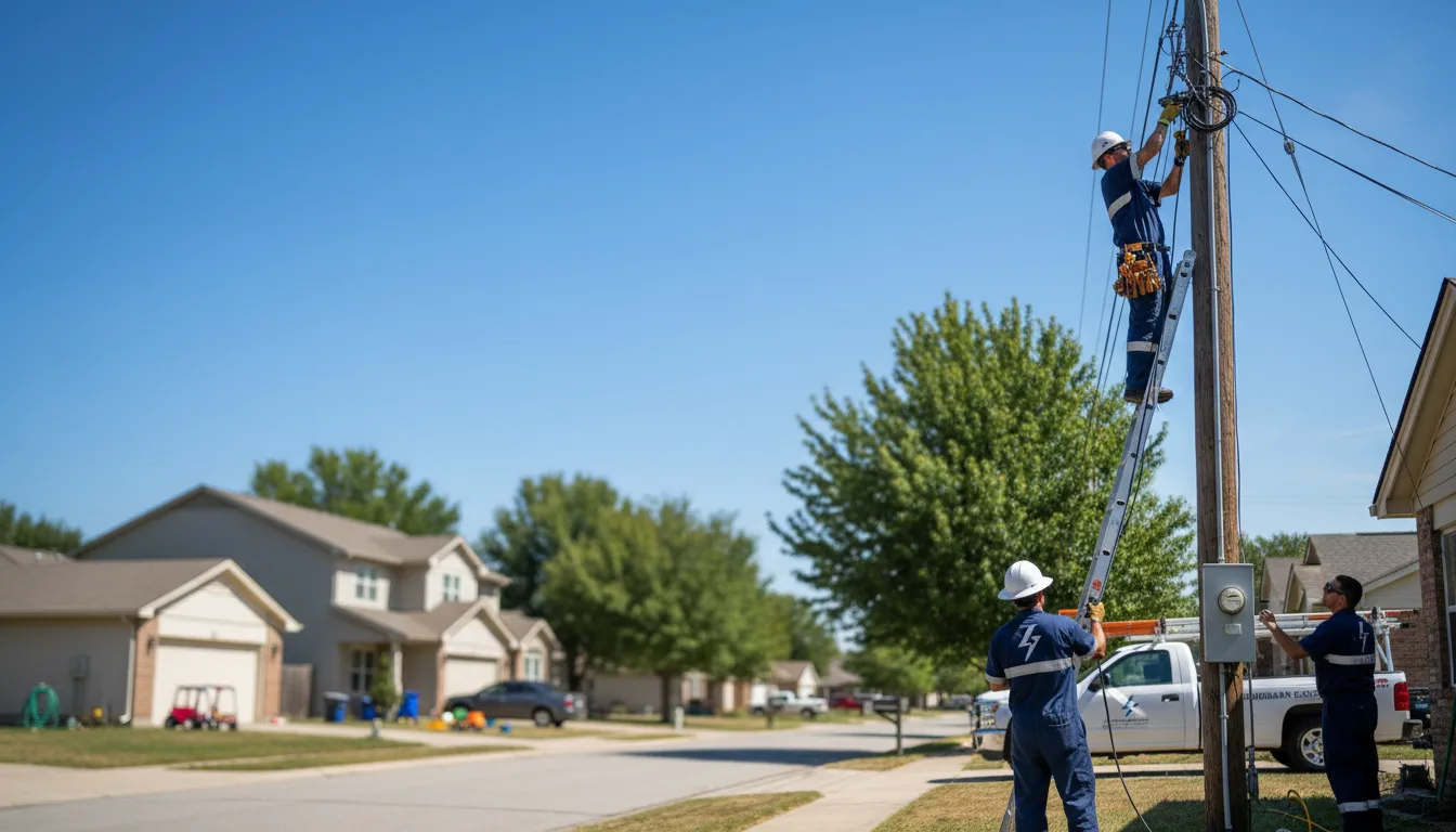 Residential electrician providing installation services in Jessie, ND